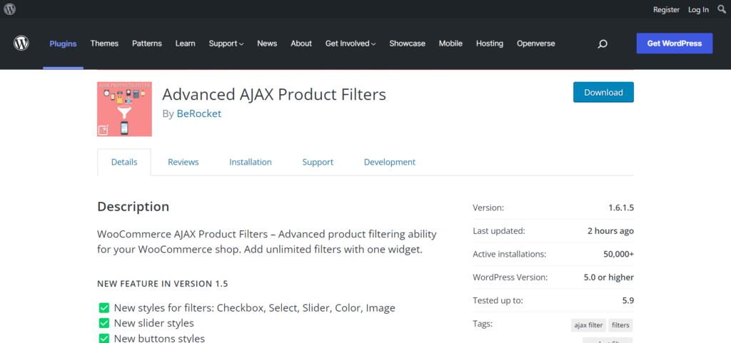 Ajax Product Filter